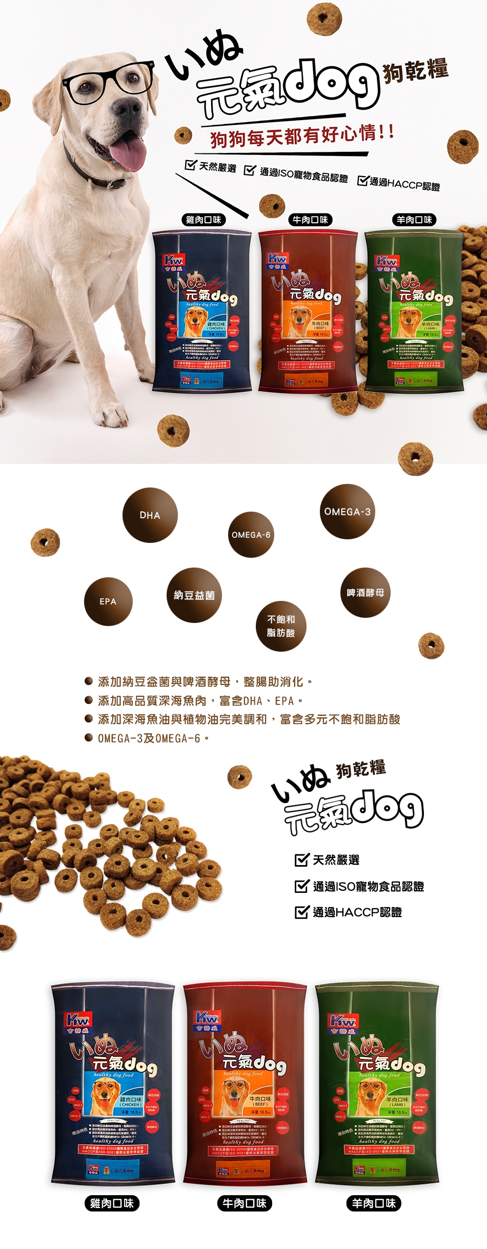 吉諦威, 元氣狗, 乾糧, 雞肉, 飼料
